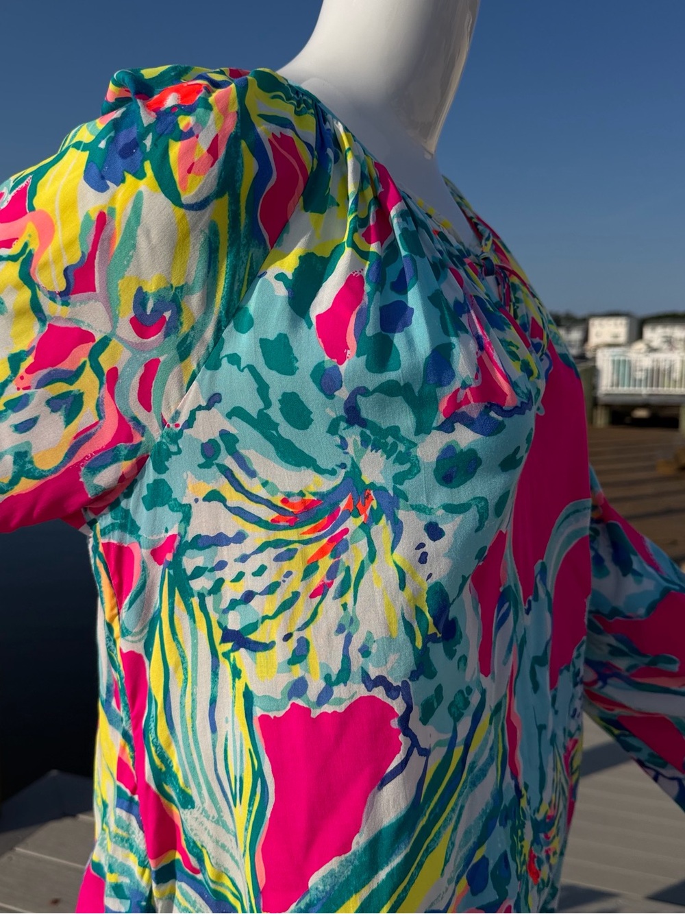 Lilly Pulitzer Gumbo Limbo Tunic — Pink, Turquoise & Yellow - Picture 7 of 8